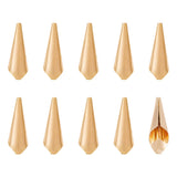 Elecrelive 10Pcs 18K Gold Plated Bead Cone Caps Long Bead Tassel End Caps Spacers Terminator for Beaded Tassel Earrings Pendant 