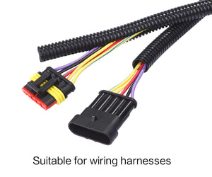 Alex Tech 50ft - 3/4 inch Split Wire Loom Tubing Wire Conduit - Black