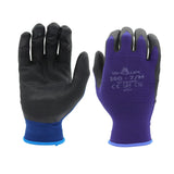 SHOWA 380 Foamed Nitrile Palm Coated General Purpose Work Gloves with Nylon Liner, 13-Gauge, for Vending Machines, Small (12 Pai