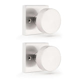 Satin Nickel Dummy Door Knob, Single Side No-Turning Door Handles,2 Pack Inactive Half Dummy Door Knob Set