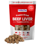 Beef Liver Dog Treats, Freeze Dried Raw Beef Liver Treats for Dogs & Cats, Single Ingredient, Human Grade, No Additives, High Pr