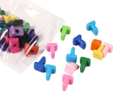 40 PCS Letter Beads 3D Acrylic 21mm x 14mm T Loose for Jewelry Making Bracelet Necklaces Keychain Phone Bag Chain Key Chains(Mix