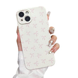 Faneiy for iPhone 15 Plus Case Cute Bow Aesthetic Women Girly Fashion Protective Phone Case Bowknot Pink