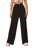 Toplot Women'S Ribbed Knit Wide-Leg Pants(Jqrd-Trouser-5252-Black-28),Black,28,B0F2991TJJ