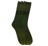 Cotson MenS Mid Calf Length Solid Cotton Olive Green Multicolored Indian Army Socks (Pack Of 3 Pairs)
