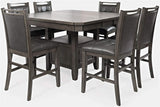 Jofran Upholstered Stool Counter Barstool Set, 21X22X42, Manchester Grey