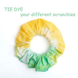 10 Pack White Cotton Scrunchies for Tie Dye Hair Elastic Hair Ties Pony Tail Holder for Party