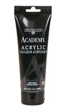 GRUMBACHER Academy Acrylic Paint, 200ml/6.76 oz. Plastic Tube, Lamp Black (C116P200)
