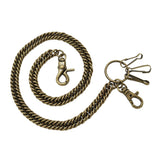 Slim Round Half Persian Wallet Chain Hiphop Biker Punk Jean Key Chain (Bronze)