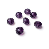 Chengmu 8mm Rondelle Violet Glass Beads for Jewelry Making, 300pcs Faceted Briolette Crytal Spacer Beads for Bracelet Necklace E