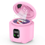 2025 Ultrasonic Retainer Cleaner- 45KHz 25W Portable Denture Cleaner with Drying Function and Removable Inner for Dentures, Mout