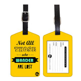 Nutcase Designer Luggage Travel Baggage Tags Set Of 2 With Name Card Inside Wanderlust
