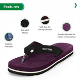 Ortho Joy Extra Soft Doctor Ortho Slippers For Men,Wine,7,B0DKXVFBVL
