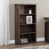 Monarch Specialties Bookcase - Sturdy Etagere With 3 Adjustable Book Shelves - 48  H (Brown)