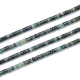 Adabele 14.5 Inch Natural African Turquoise Healing Gemstone 4mm x 2mm Small Heishi Tube Rondelle Beads Gem Stone Spacer (140-15