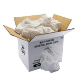 SupremePlus Recycled White Sheeting Rags Bulk Woven Cotton Cleaning Rag in a Box, Clean House, Work Shop, Paint, Restaurant & 