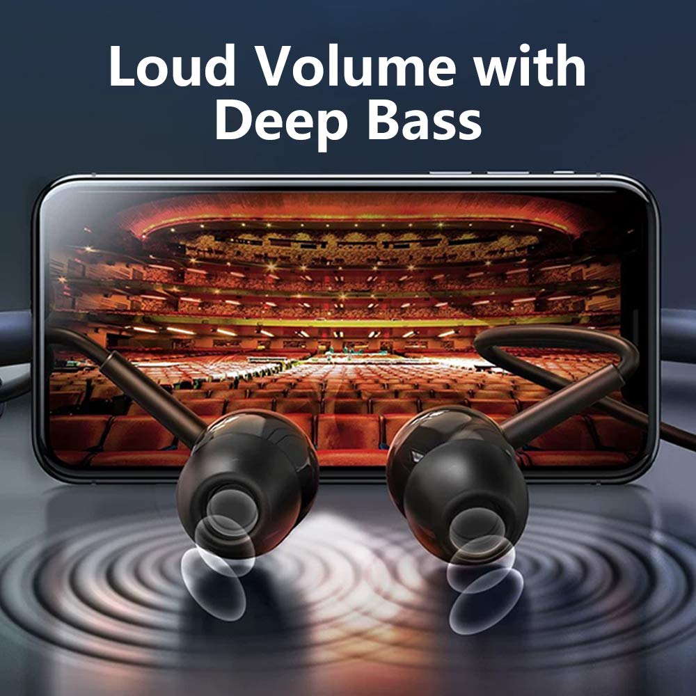 BACKWIN Wired in-Ear Headphones with Mic Volume Control Noise Cancelling Earbuds with Microphone Powerful Bass Earphones 3.5mm J