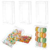 BENECREAT 20PCS 7.5x4x1.5 Transparent PVC Box Candy Treat Box Rectangle Gift Wrapping Boxes for Wedding Party Baby Shower