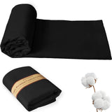 KEPYDRMTF 58  Wide 100% Combed Cotton Fabric By The Yard, Black Fabric, Soft and Durable, Quilting Material for Sewing and DIY 