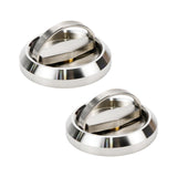 FarBoat 2pcs Round Embeded Hidden Concealed Handles Recessed Flush Pulls for Cabinet Door Closet Cupboard (74mm/2.9inch OD Silve