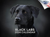2025 2026 Labrador Black Calendar - Dog Breed Monthly Wall Calendar - 12 x 18 Open - Thick No-Bleed Paper - Giftable - Academic 