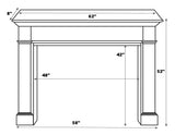 Pearl Mantels 520-48 Berkley Paint Grade Fireplace Mantel, 48-Inch, White, 48 Inch