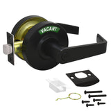 Nuk3y Indio Grade 2 Commercial Duty Indicator Lever Lockset (Privacy, Matte Black)