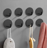 EDMILE 8 Pack Adhesive Towel Hooks for Bathroom, Stick on Hooks Bathroom Kitchen for Walls No Damage, Sticky Hook for Hanging Co