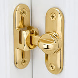 Wocoe Gold Flip Barn Door Lock - 90/180 Degree Adjustable Privacy Security Latch - Elegant Gate Latch Hardware for Barn Doors, W