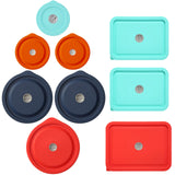 Replacement Lids for Pyrex 7202-PC 1Cup, 7200-PC 2Cup, 7201-PC 4Cup, 7402-PC 6/7Cup, 7210-PC 3Cup and 7211-PC 6Cup Rectangle, Si