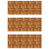 'Vidaxl Decking Tiles - Weather-Resistant Acacia Wood For Indoor Or Outdoor Use - Interlocking, Non-Skid, Easy Assembly, Set Of 30 - Brown