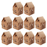 10Pcs House Shaped Candy Boxes Boxes Sweet Paper Treat Bags Chocolate Biscuits Case Box Cardboard Boxes for Wedding Shower Birth