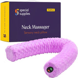 Special Supplies Sensory Vibrating Neck Pillow for Kids and Adults Plush Velvet Soft Cover with Textured Therapy Stimulation, Mi