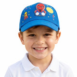 Mhax Spider Hero Kids Baseball Cap Cartoon Character Printed Adjustable Strap For Boys & Girls Lightweight Hat Royal Blue