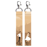 Isee 360 2 Pcs White Dress Couple Lanyard Bag Tag With Swivel Lobster For Gift Luggage Bags Backpack Laptop Bags Lovers Combo L 