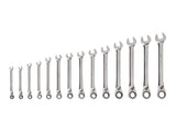 TEKTON Reversible 12Point Ratcheting Combination Wrench Set, 14Piece (619 mm) | WRC94002