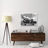 Dc-3 In Air Field, Arizona-Paper Art-42,,X32,,