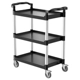 VEVOR Utility Cart, 300 lbs Load Capacity, 3-Tier Utility Plastic Cart with 360 Swivel Wheels (2 with Brakes), 24.4 x 16.1-inch 