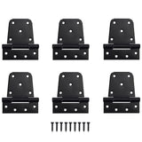 HOME MASTER HARDWARE 3-1/2 inch Heavy Duty T Hinge Gate Hinges Steel Black Finish with Screws 6-Pack (Black)