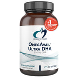 Designs for Health OmegAvail Ultra DHA - Highly Concentrated DHA Triglyceride Fish Oil, TG Fish Oil with 500mg DHA + 100mg EPA -