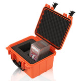 G-PLUS Graded Card Storage Box Compatible with BGS PSA SGC FGS Weatherproof Graded Sports Trading Cards(Small, Orange)