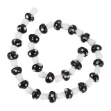 KISSITTY Lampwork Mushroom Beads Black Color Crystal Cute Mini Mushrooms Ornament Drilled Loose Spacer Beads for DIY Necklaces B
