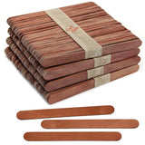 CraftySticks- 200 Pack 4.5 Inch Brown Popsicle Sticks, Wood Craft Sticks for Crafts, Learning and STEM Basics