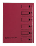 Bene Index File from Recycling Cardboard, Rosa, 6 Teilig