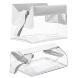 SilTriangle 2 Pcs Clear Travel Toiletry Bags with Magnetic Closure TSA Approved Magnetic Travel Containers Clear Makeup Bag Cosm