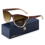 EASY READ Bifocal Reading Sunglasses for Women,Fashion Sun Readers UV400 Protection(Magnification 1.25,Gradient Brown)