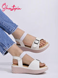 Shoetopia Women'S Snd-2078 Heeled Sandal-3 Kids Uk (Snd-2078-White)-Eu36,White,3,B0D4JTGWFP