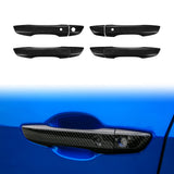 Thenice for 10th Gen Civic Carbon Fiber Grain Door Handle Cover Exterior Decoration Compatible with Honda Civic 2017 2018 2019 2