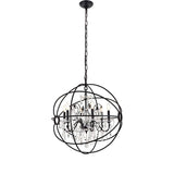Living District Cordelia 6-Light Transitional Metal Pendant In Black