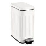 TrashAid Bathroom Trash Can with Lid, 2.6 Gallon Small Garbage Can Soft Close, Stainless Steel Step Waste Basket for Bathroom, B
